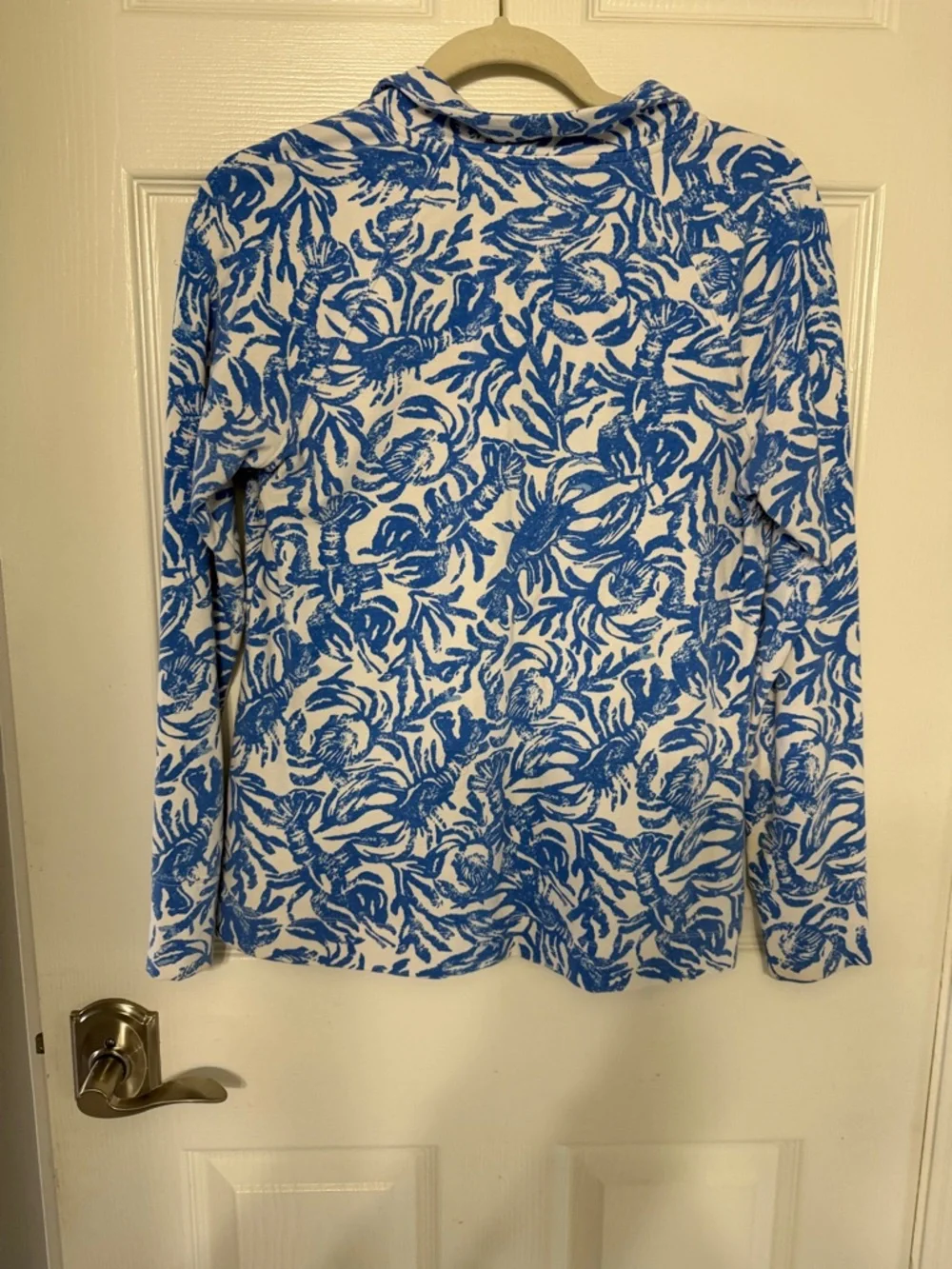Lilly Pulitzer Lobstah Roll Skipper Popover Blue Lobster Quarter Zip Sz S - Picture 6 of 6